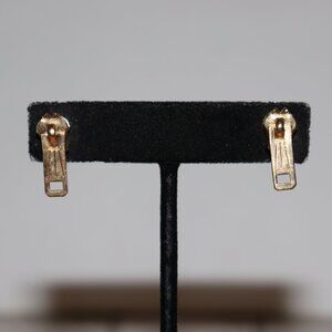 🤍✨ Vintage Gold Zipper Earrings · Post · .75" Tall · quirky retro statement